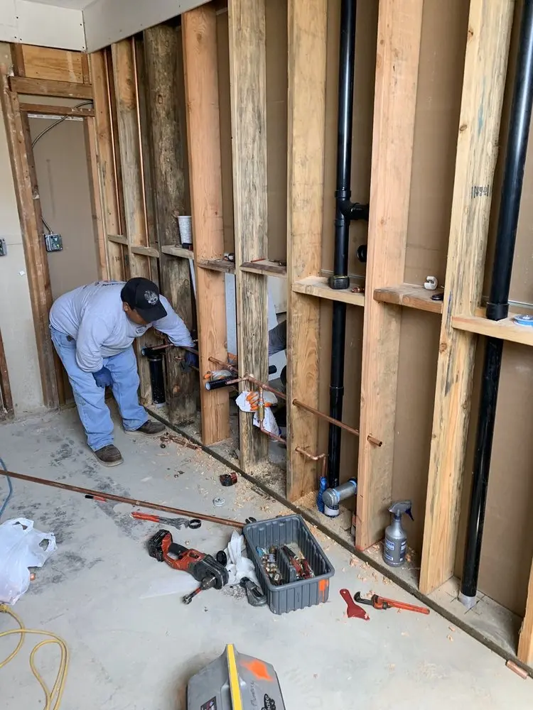 Commercial rough-in plumbing for Gas Line Repair in South Redlands